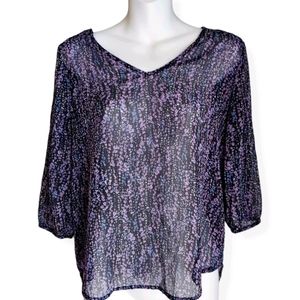 🎃 Octavia XS Sheer Floral Blouse Top
